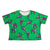 Adult's Green Sloth Short Sleeve Crop T-Shirt-Mullido-Modern Rascals