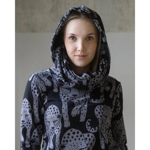 Adult's HALLA Cheetah Hoodie in Dark Grey - 2 Left Size 2XL & 3XL-PaaPii-Modern Rascals