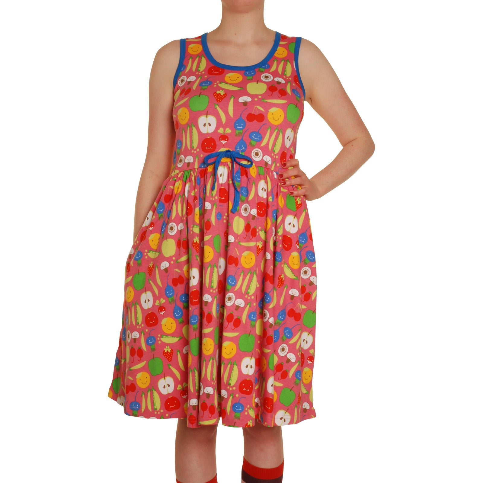 Adult's Harvest - Pink Sleeveless Dress With Gathered Skirt-Duns Sweden-Modern Rascals