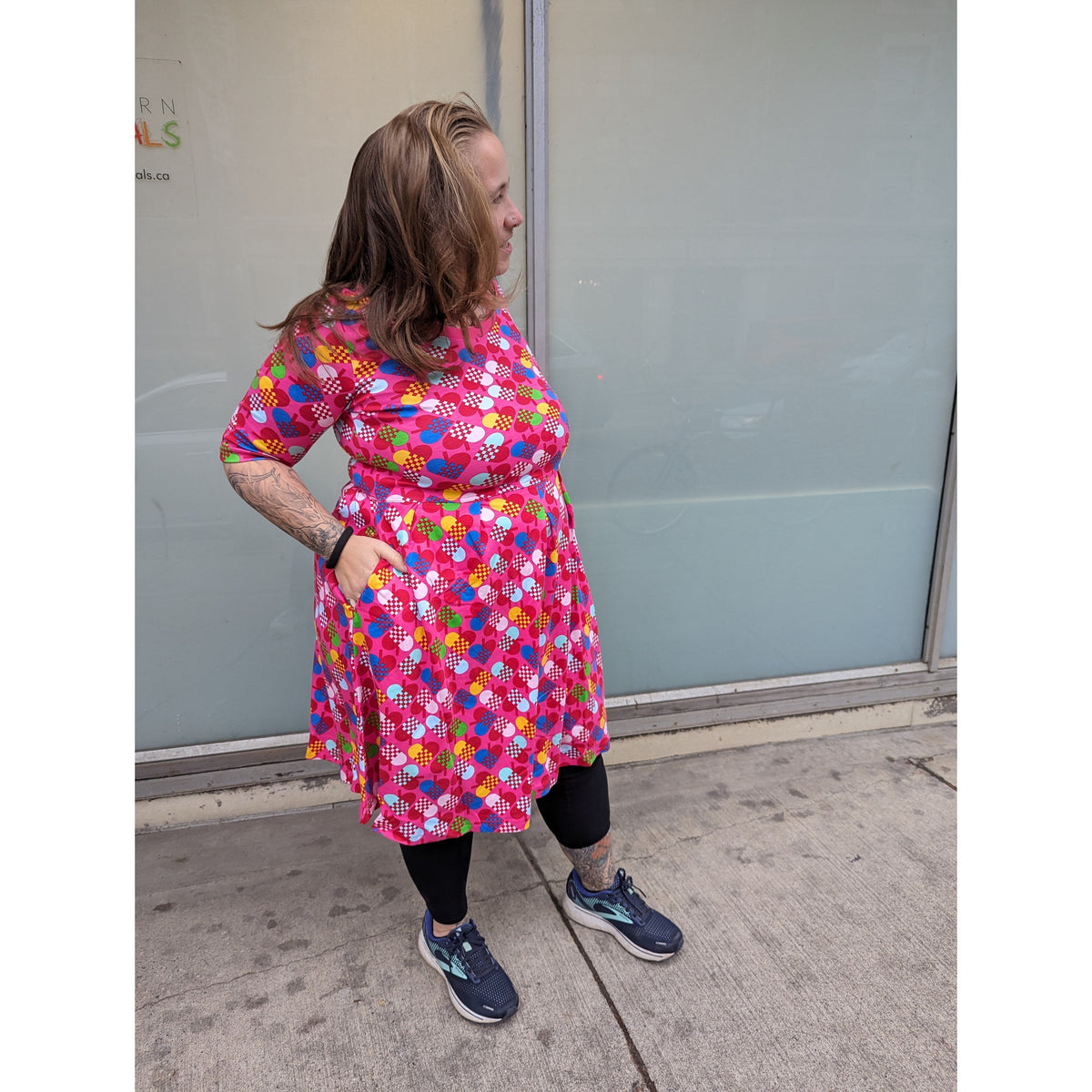 Adult's Hearts U-Neck Dress - 2 Left Size S & L-Duns Sweden-Modern Rascals