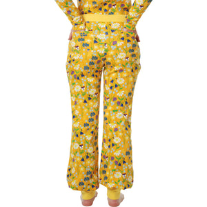 Adult's Midsummer Flowers Yellow Baggy Pants - 2 Left Size L & XL-Duns Sweden-Modern Rascals