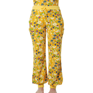 Adult's Midsummer Flowers Yellow Baggy Pants - 2 Left Size L & XL-Duns Sweden-Modern Rascals