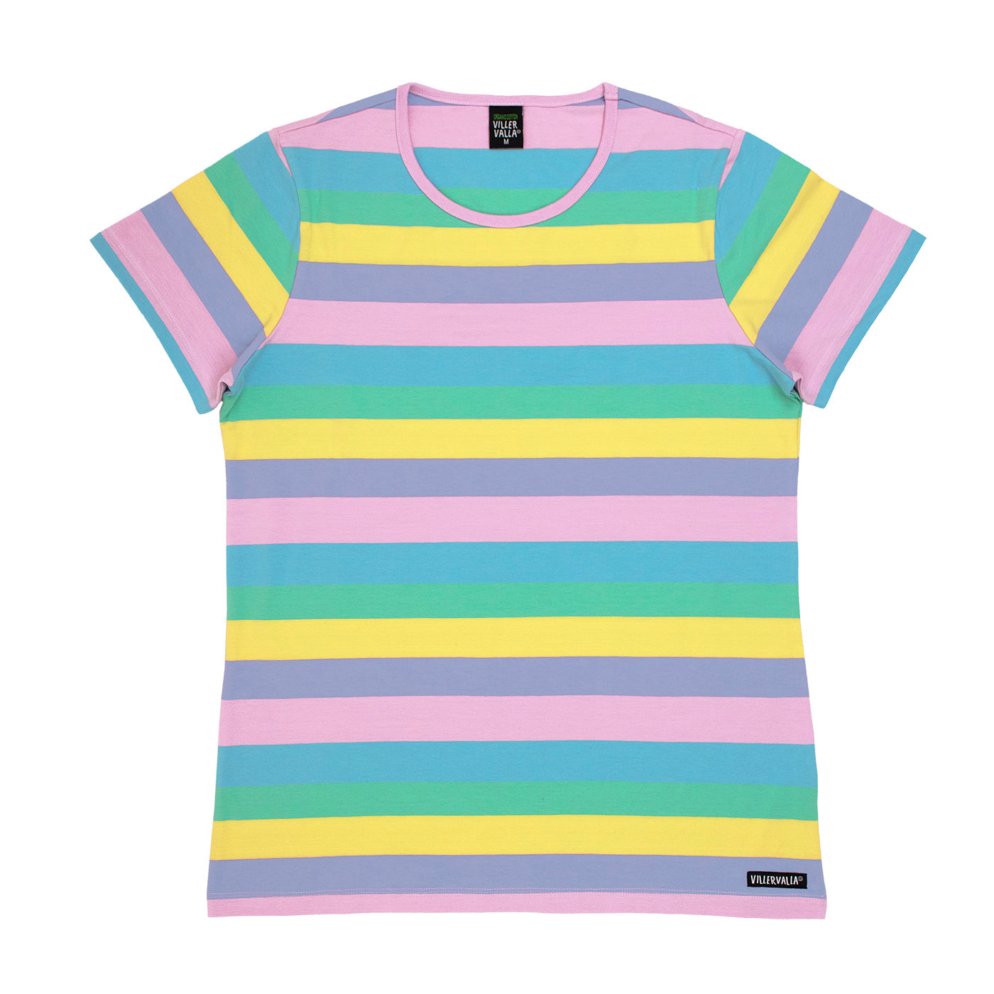 Adult's Multi Stripe Short Sleeve Shirt in Botanic - 1 Left Size S-Villervalla-Modern Rascals