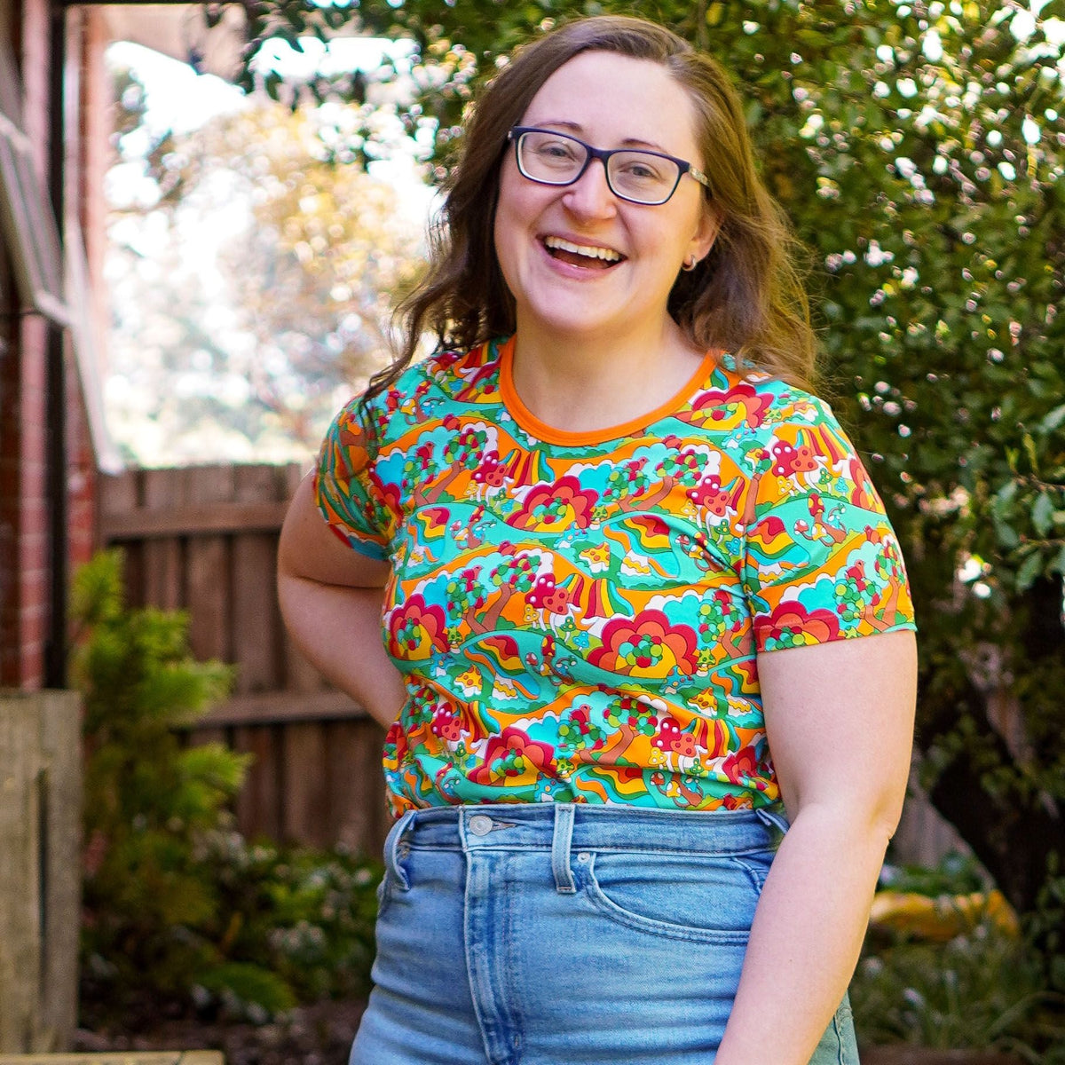 Adult's Mushroom Boom Short Sleeve Shirt-Uddevalla Barn-Modern Rascals