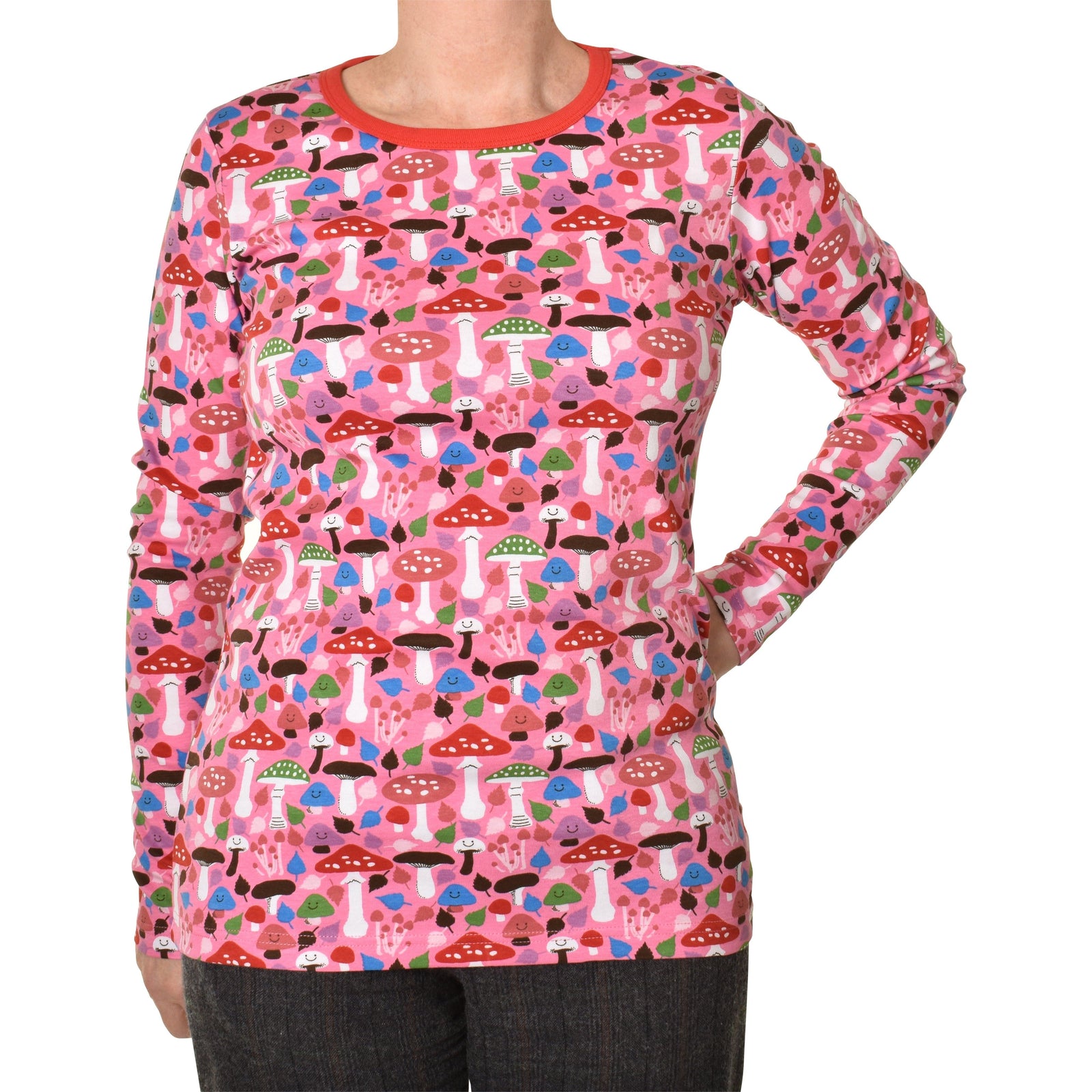 Adult's Mushroom - Pink Long Sleeve Shirt-Duns Sweden-Modern Rascals