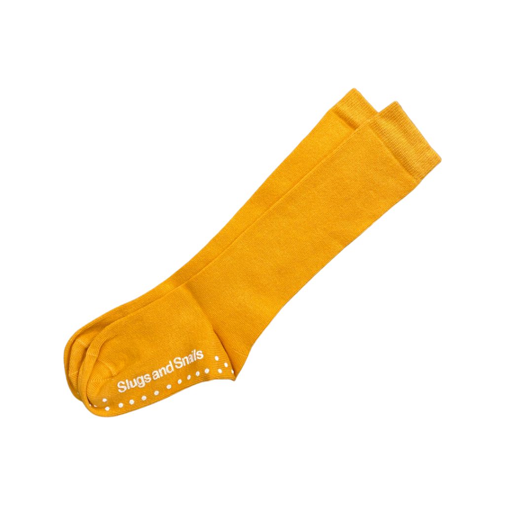 Adult's Mustard Knee Socks - 1 Left Size 36-38 EU-Slugs and Snails-Modern Rascals