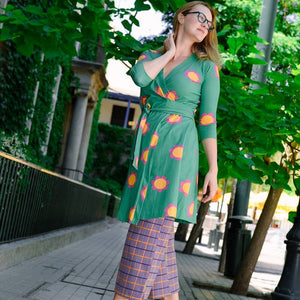 Adult's Perfect Lawn Long Sleeve Wrap Dress - 2 Left Size L & XL-Moromini-Modern Rascals