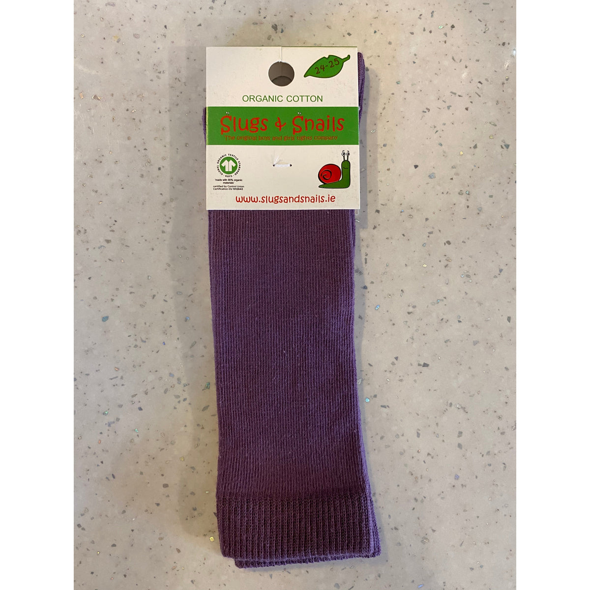Adult's Plum Jam Knee Socks-Slugs and Snails-Modern Rascals