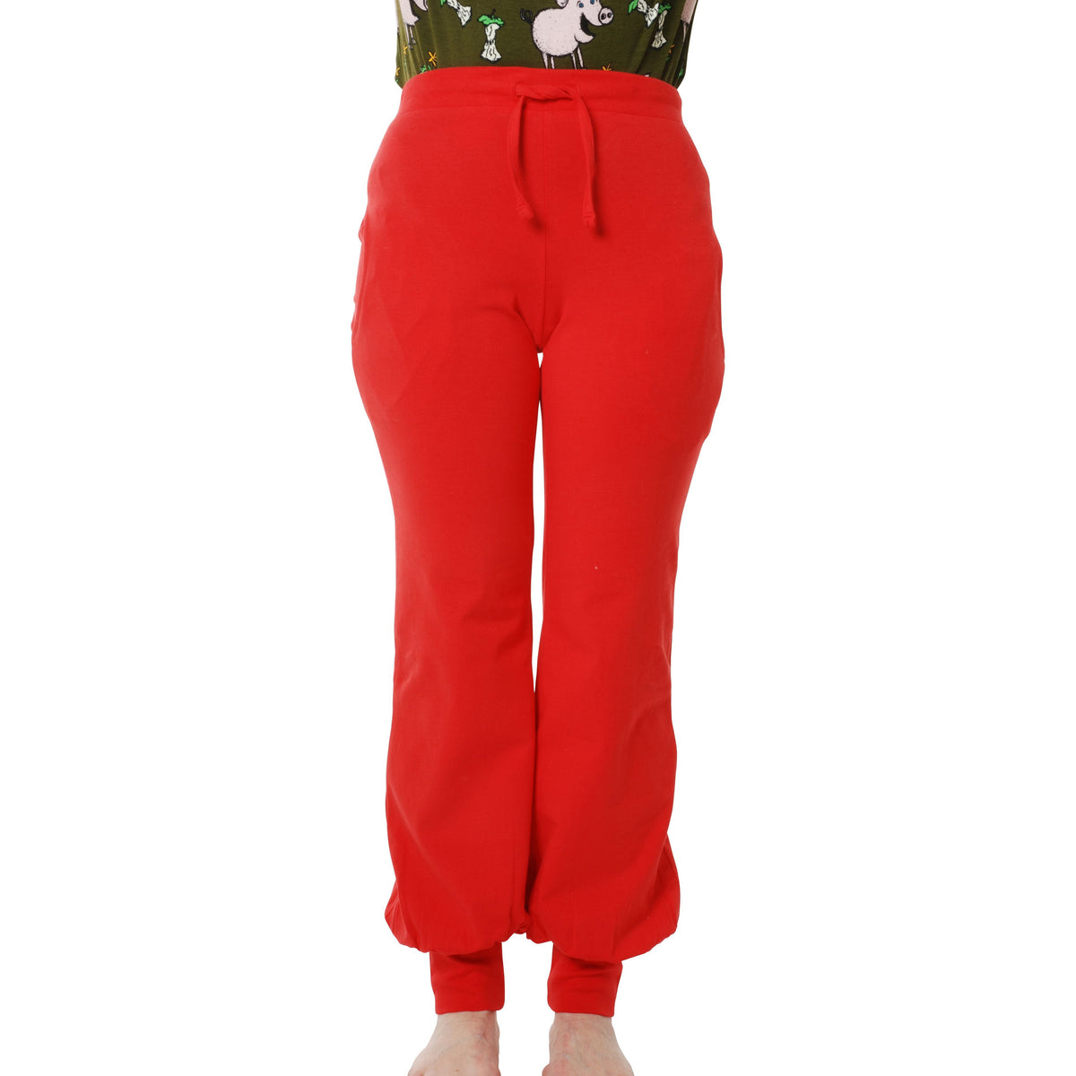 Adult's Poppy Red Baggy Pants - 1 Left Size L-More Than A Fling-Modern Rascals
