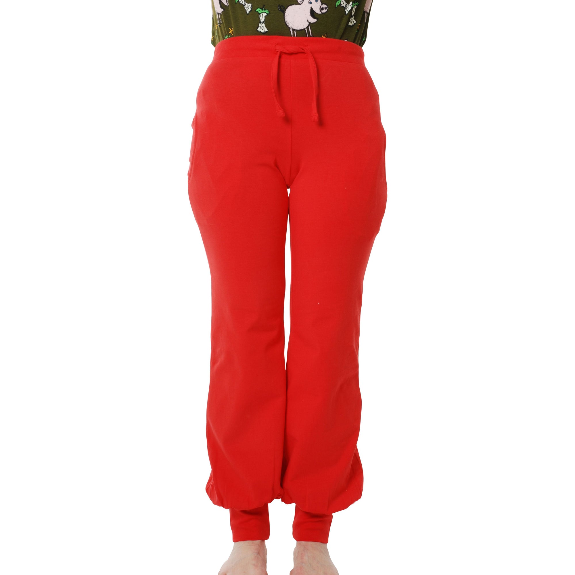 Adult's Poppy Red Baggy Pants-More Than A Fling-Modern Rascals