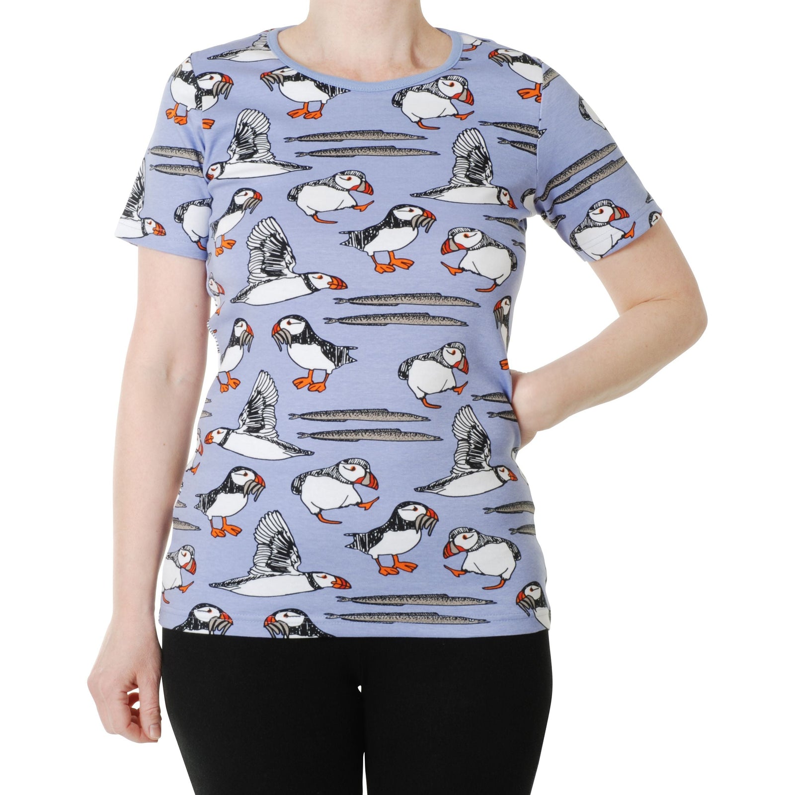 Adult's Puffins - Easter Egg Short Sleeve Shirt - 1 Left Size XS-Duns Sweden-Modern Rascals