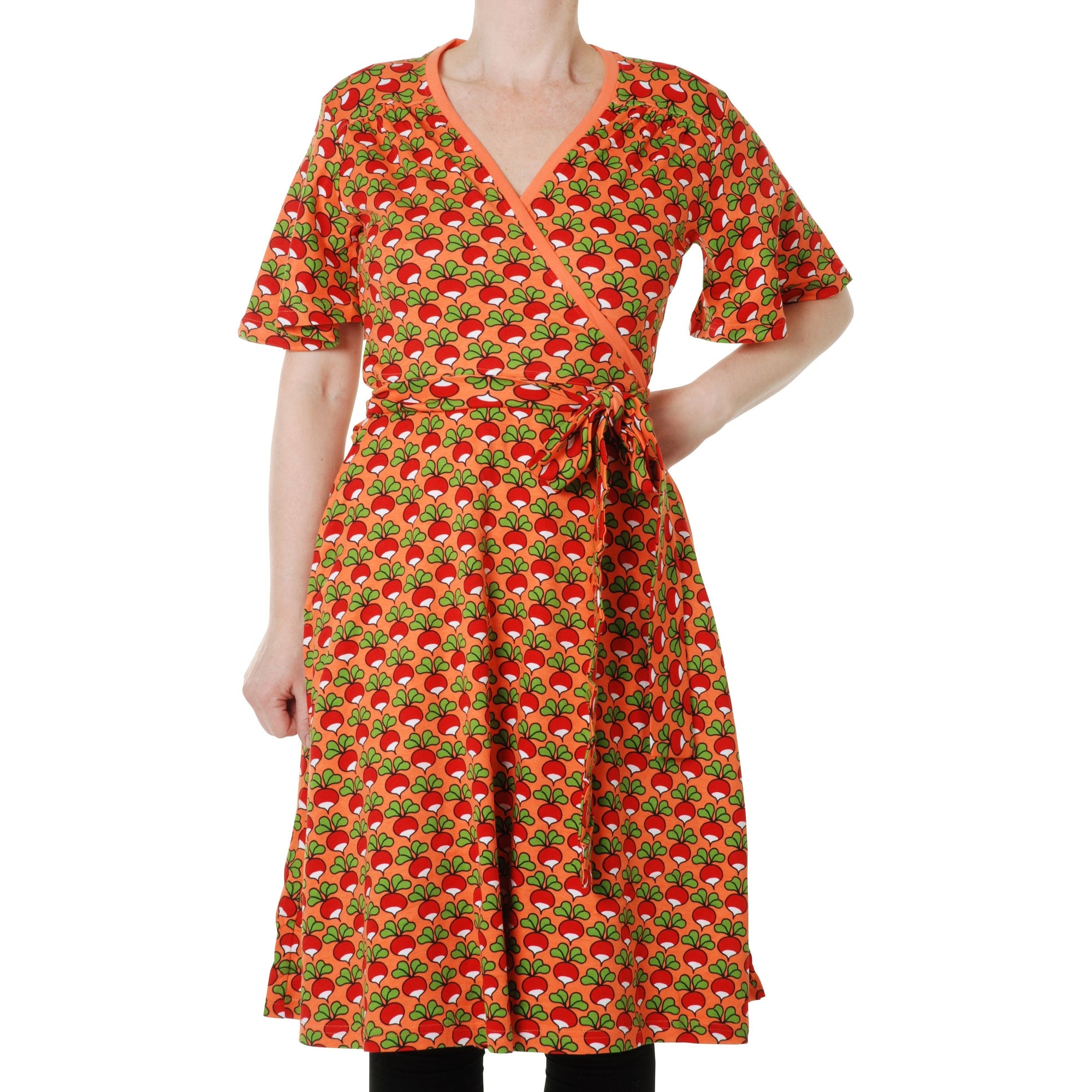 Adult's Radish - Camelia Short Sleeve Wrap Dress - 1 Left Size XS-Duns Sweden-Modern Rascals