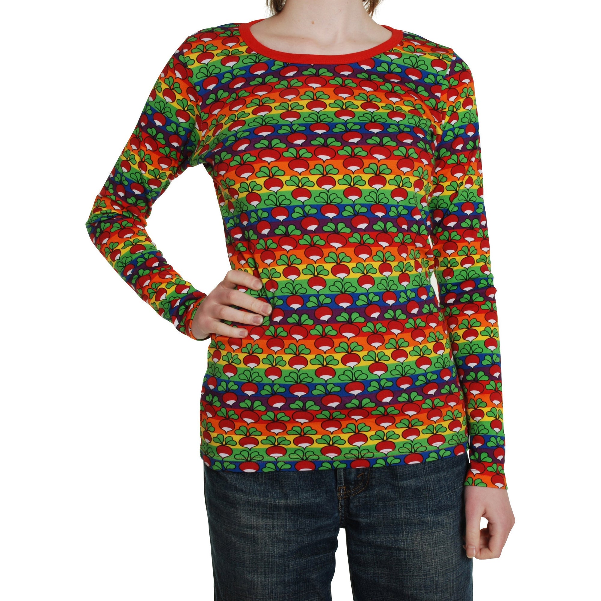 Adult's Radish - Rainbow Stripe Long Sleeve Shirt-Duns Sweden-Modern Rascals