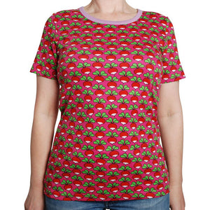Adult's Radish - Raspberry Rose Short Sleeve Shirt - 2 Left Size S & L-Duns Sweden-Modern Rascals