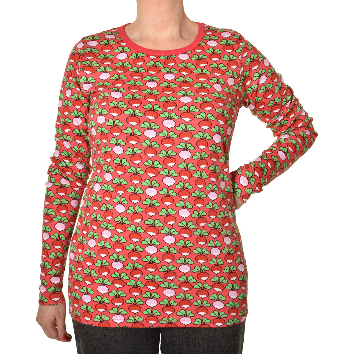 Adult's Radish - Rouge Red Multicolour Long Sleeve Shirt-Duns Sweden-Modern Rascals