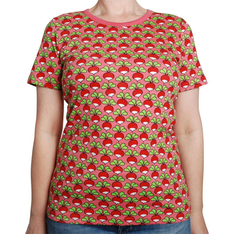 Adult's Radish - Strawberry Pink Short Sleeve Shirt-Duns Sweden-Modern Rascals