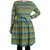 Adult's Radish Stripe - Blue/Green Long Sleeve Dress With Gathered Skirt-Duns Sweden-Modern Rascals