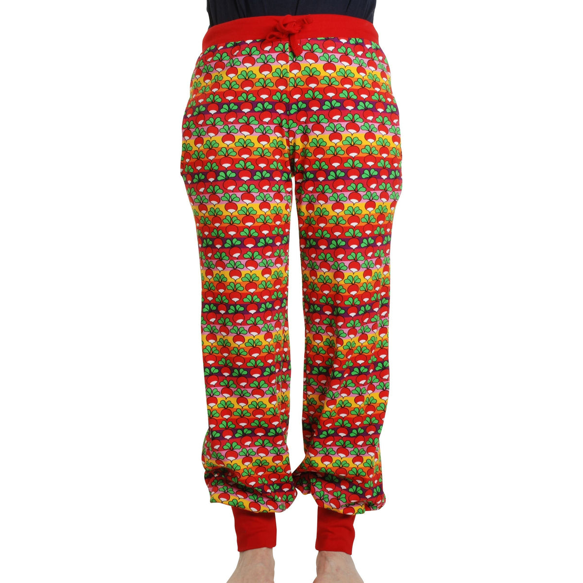 Adult's Radish Stripe - Poppy Red Baggy Pants - 2 Left Size S & XL-Duns Sweden-Modern Rascals