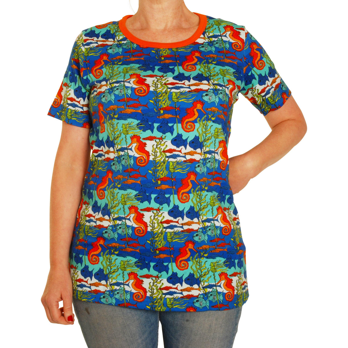 Adult's Seahorses Short Sleeve Shirt - 2 Left Size XL-Duns Sweden-Modern Rascals
