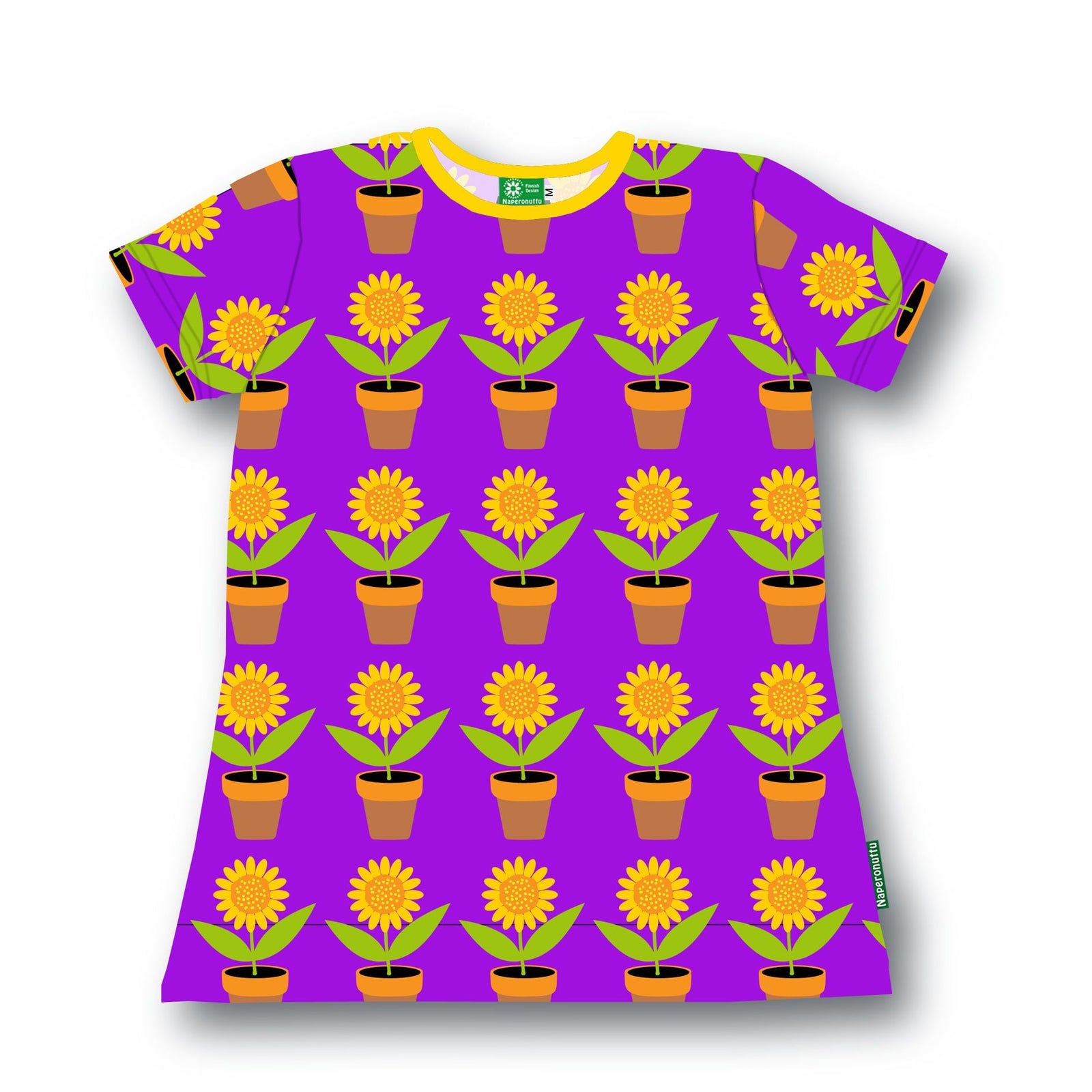 Adult's Sun Flower Short Sleeve Shirt - 1 Left Size S-Naperonuttu-Modern Rascals
