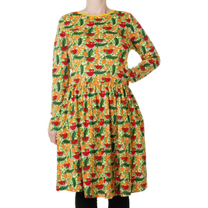 Adult's Tropical Long Sleeve Dress With Gathered Skirt - 2 Left Size XS & XL-Duns Sweden-Modern Rascals