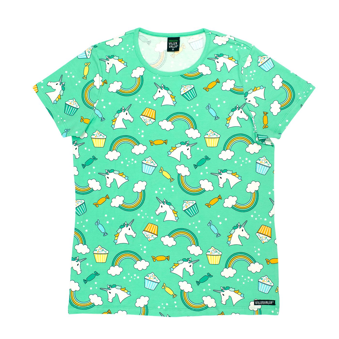 Adult's Unicorn Short Sleeve Shirt in Pear - 1 Left Size S-Villervalla-Modern Rascals