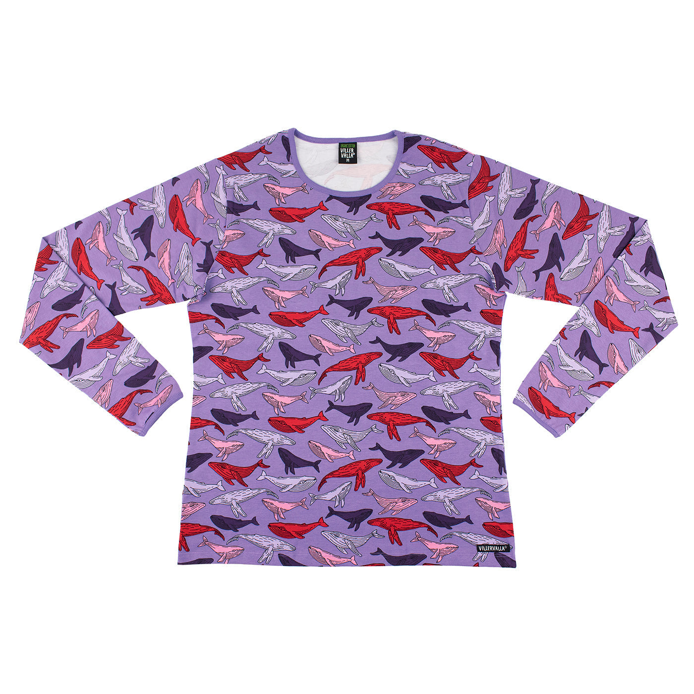 Adult's Whale Long Sleeve Shirt in Lilac-Villervalla-Modern Rascals