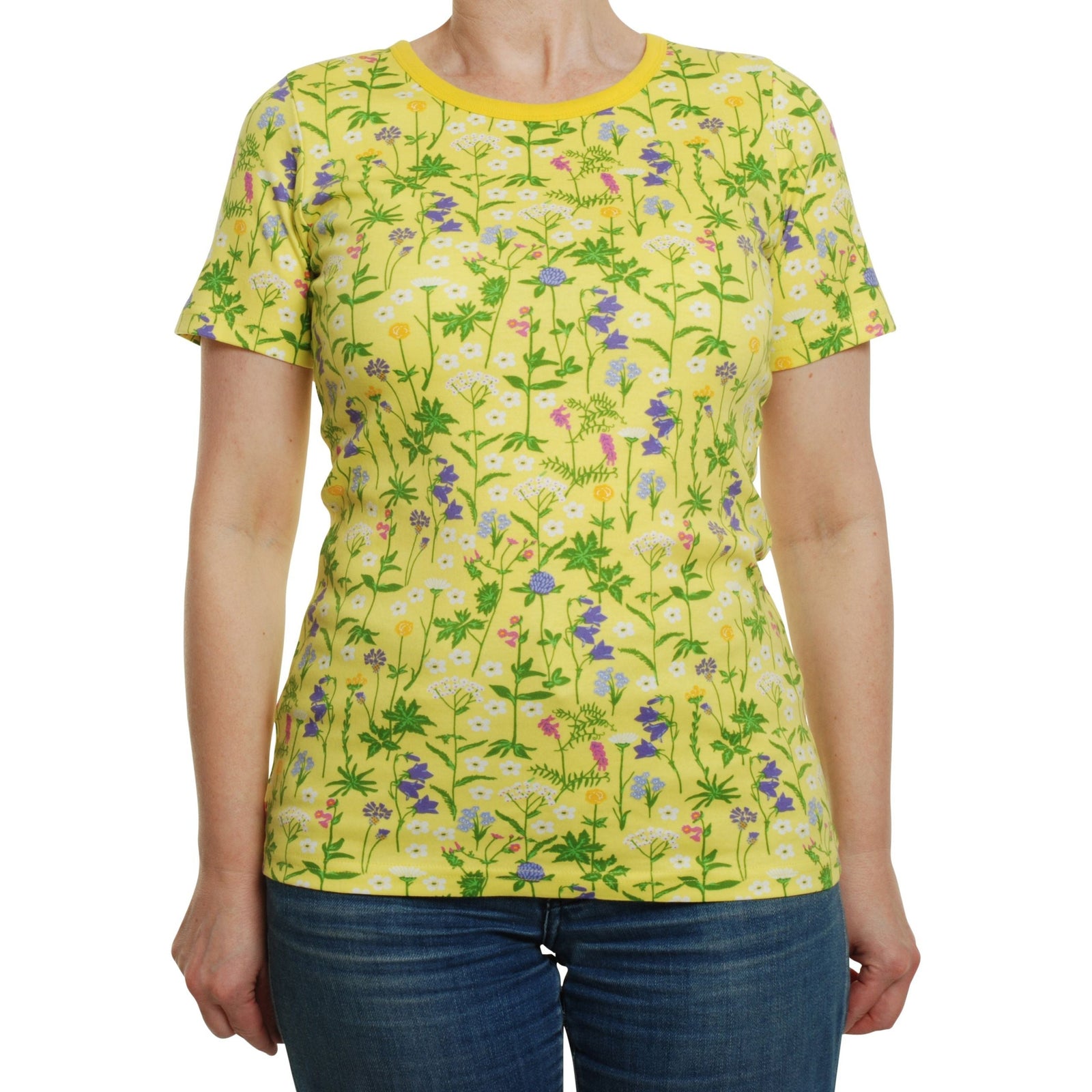 Adult's Wildflowers - Yellow Short Sleeve Shirt - 2 Left Size S & 2XL-Duns Sweden-Modern Rascals
