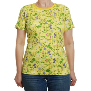 Adult's Wildflowers - Yellow Short Sleeve Shirt - 2 Left Size S & 2XL-Duns Sweden-Modern Rascals