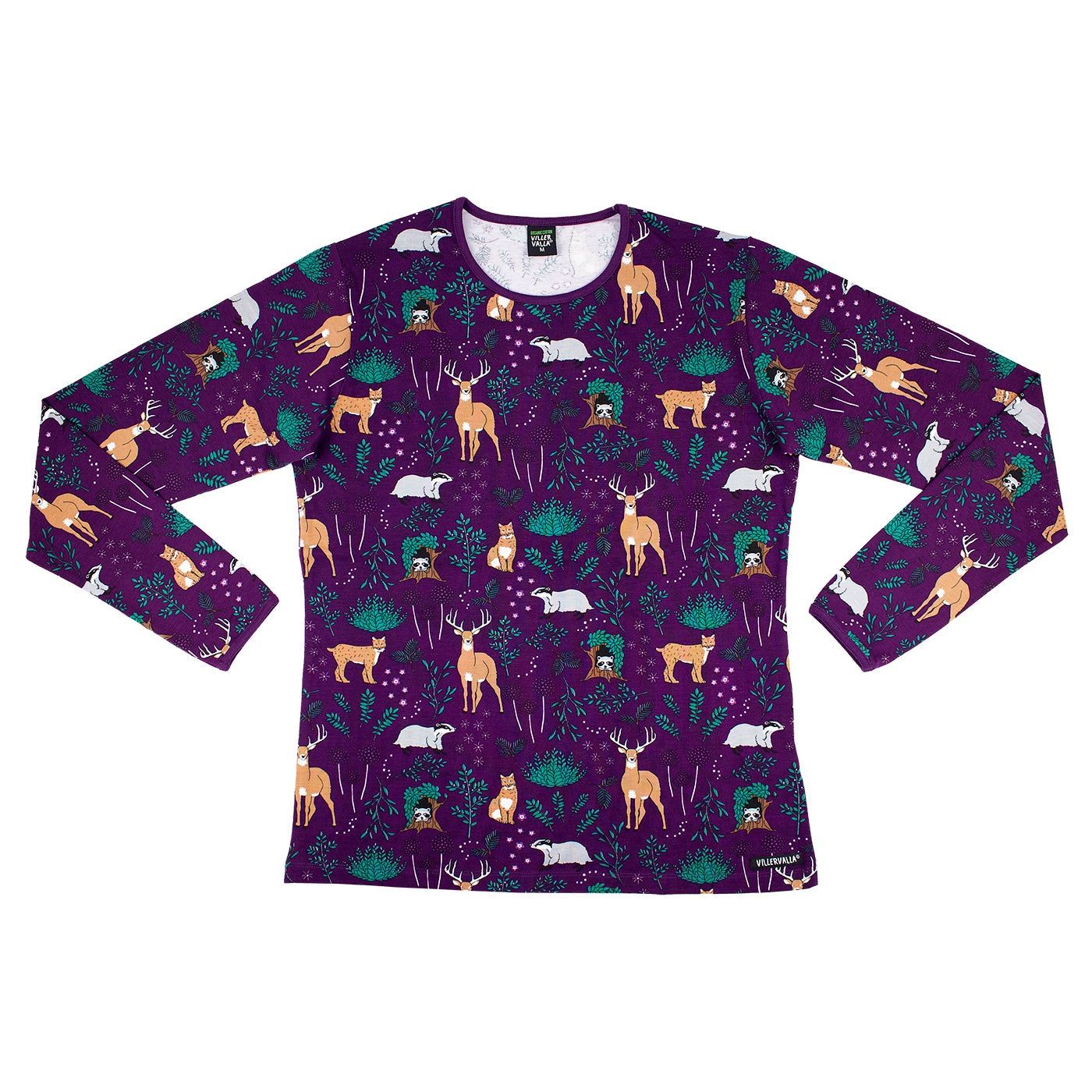Adult's Winter Forest Long Sleeve Shirt in Grape - 1 Left Size S-Villervalla-Modern Rascals