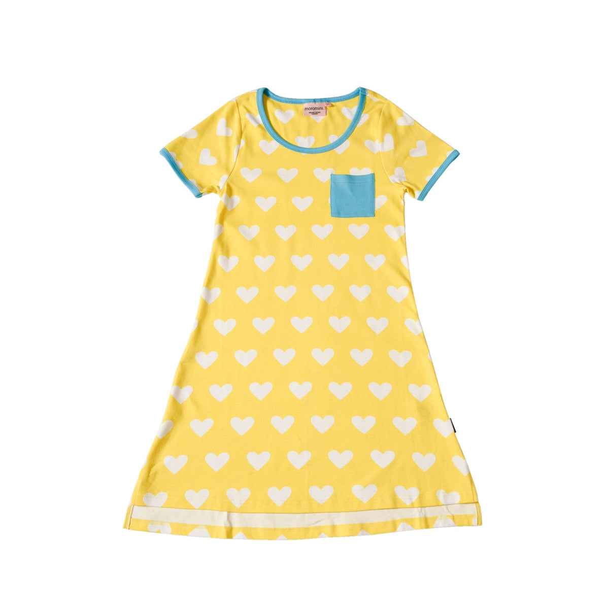 Adult's Yellow Hearts Short Sleeve A-Line Dress - 2 Left Size S & XL-Moromini-Modern Rascals