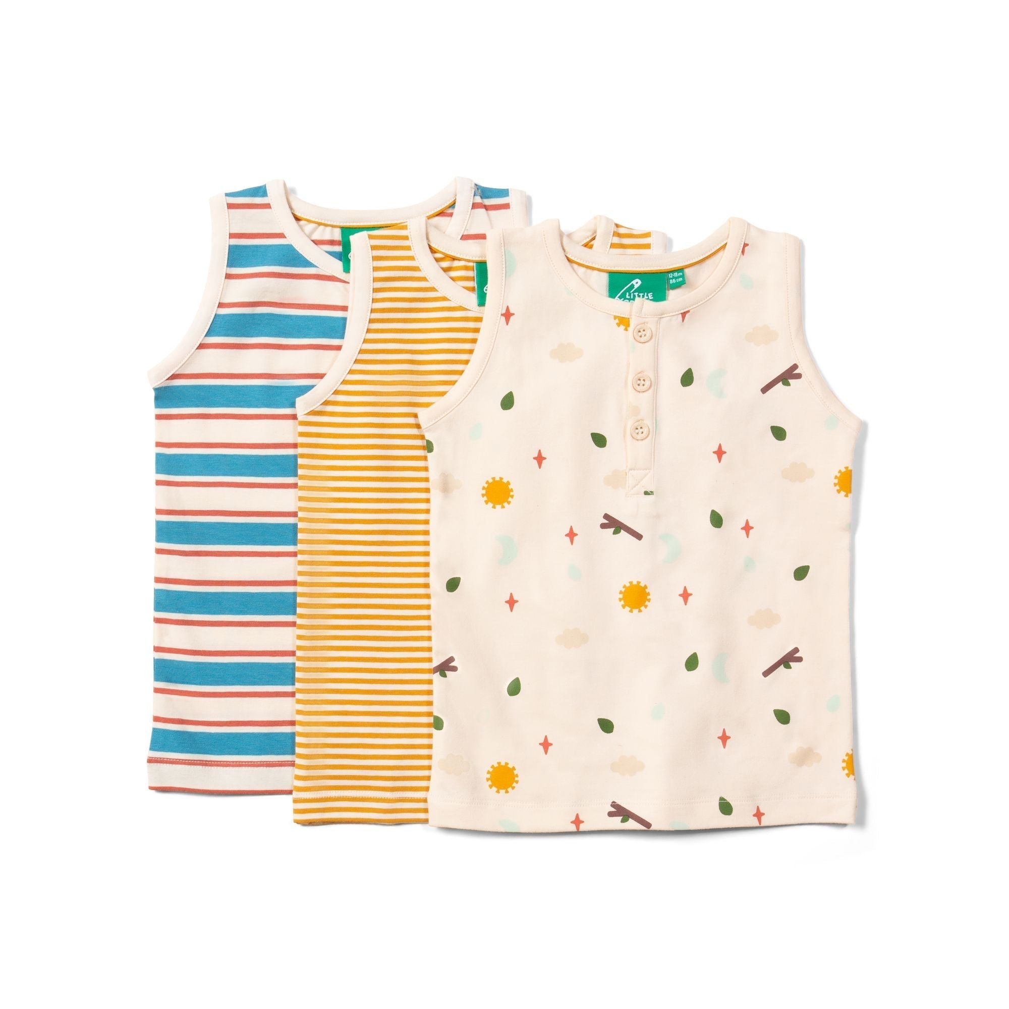 Adventure Organic Tank Top Set - 3 Pack - 1 Left Size 2-3 years-Little Green Radicals-Modern Rascals