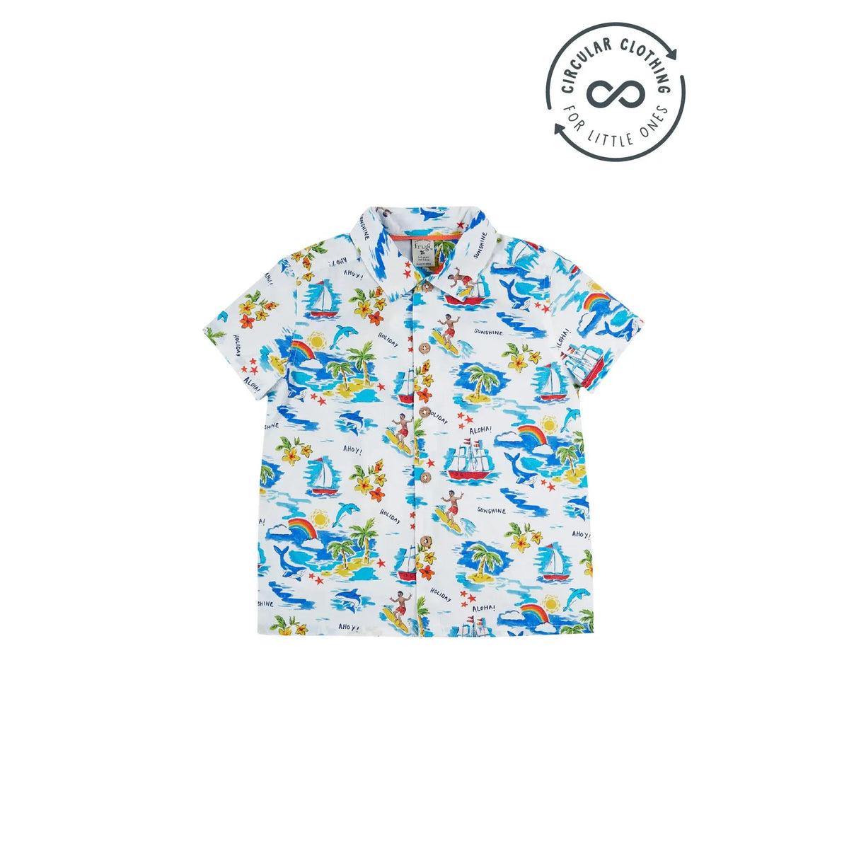 Aloha Harvey Hawaiian Shirt - 2 Left Size 6-7 & 7-8 years-Frugi-Modern Rascals