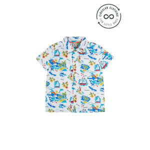 Aloha Harvey Hawaiian Shirt - 2 Left Size 6-7 & 7-8 years-Frugi-Modern Rascals
