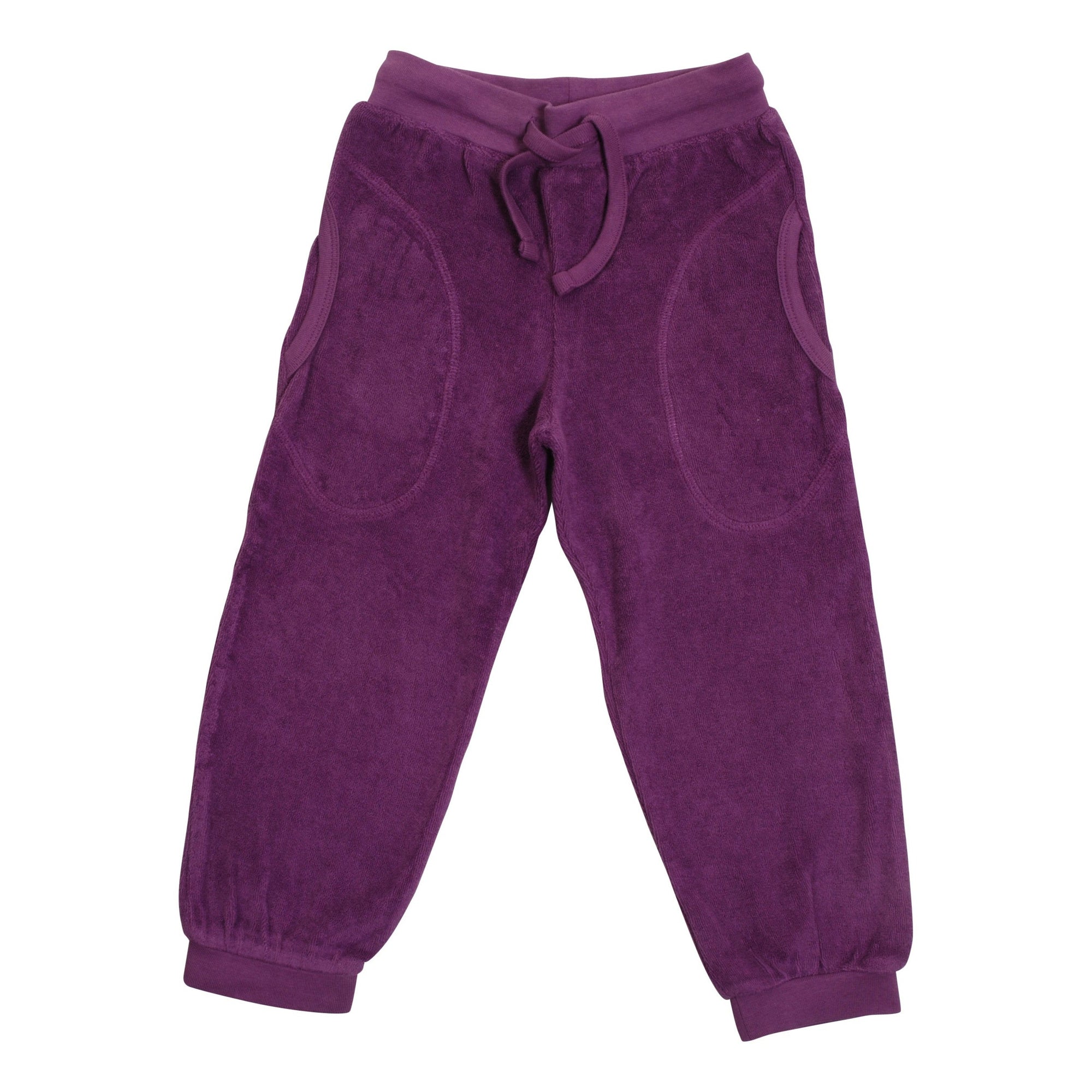 Amethyst Orchid Terry Trousers - 1 Left Size 4-5 years-Duns Sweden-Modern Rascals