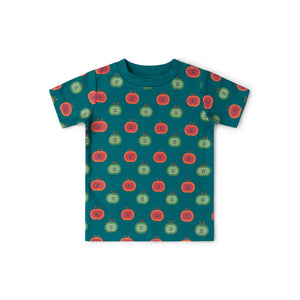 Apple Picking Short Sleeve T-Shirt - 1 Left Size 4-5 years-Little Green Radicals-Modern Rascals