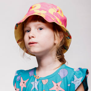 Apples Bucket Hat in Pink Fandango-Smafolk-Modern Rascals