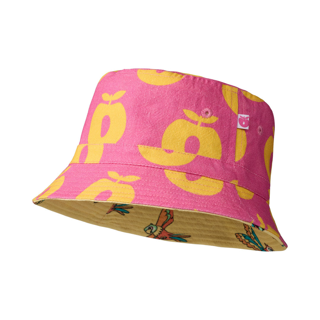 Apples Bucket Hat in Pink Fandango-Smafolk-Modern Rascals