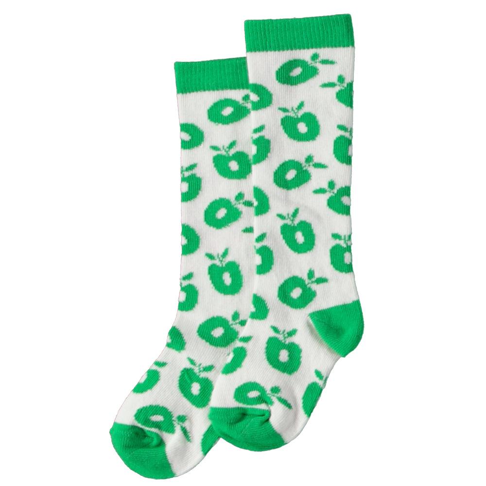 Apples Knee Socks in Green-Smafolk-Modern Rascals