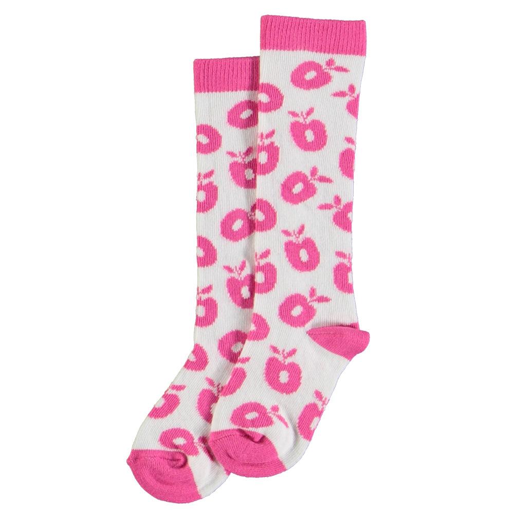 Apples Knee Socks in Pink-Smafolk-Modern Rascals