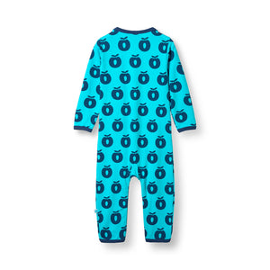 Apples Long Sleeve Long Legged Suit - Blue Atoll-Smafolk-Modern Rascals