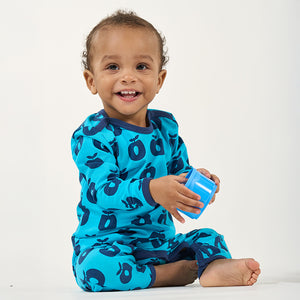 Apples Long Sleeve Long Legged Suit - Blue Atoll-Smafolk-Modern Rascals