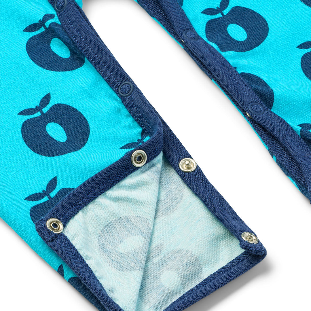 Apples Long Sleeve Long Legged Suit - Blue Atoll-Smafolk-Modern Rascals