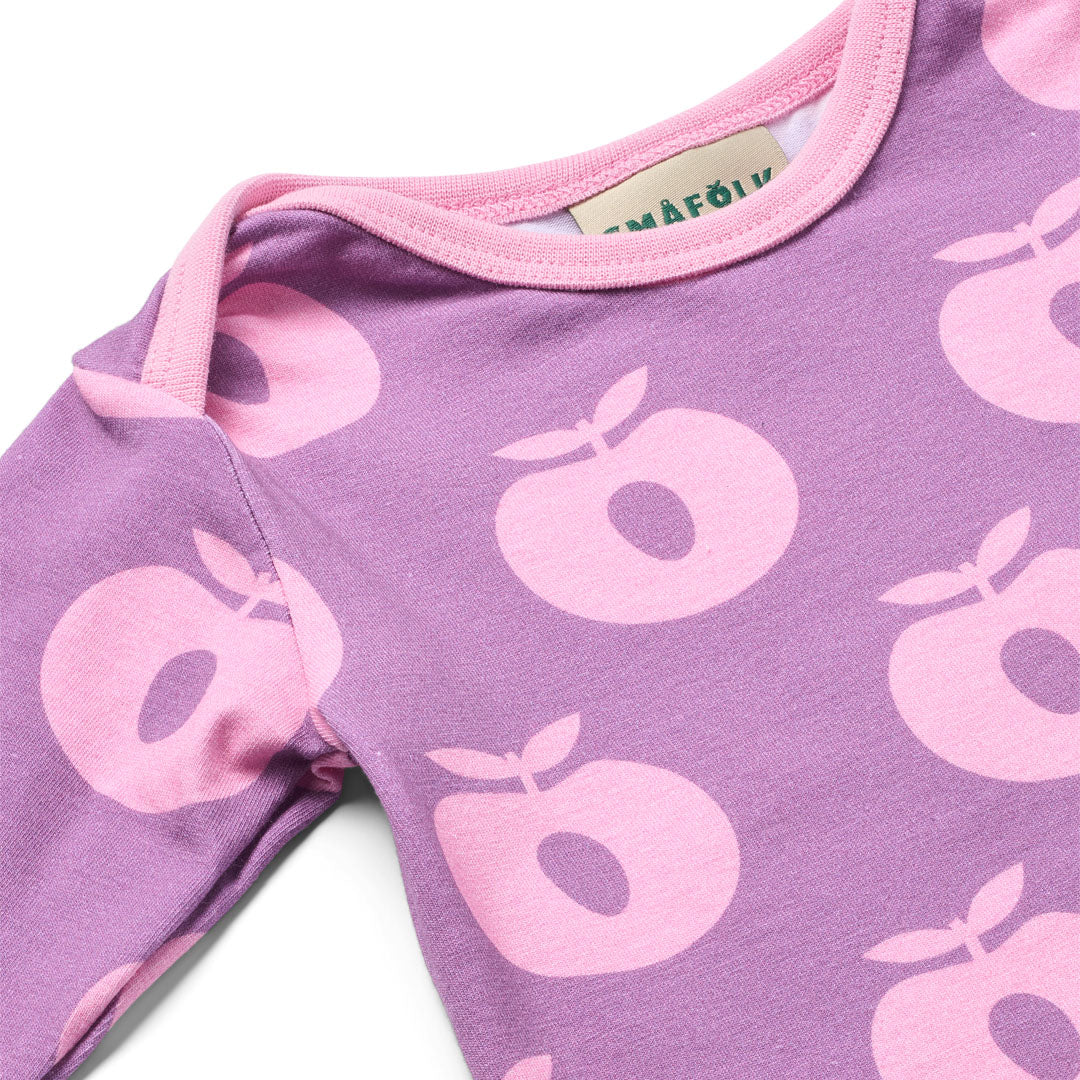 Apples Long Sleeve Long Legged Suit - Purple Iris-Smafolk-Modern Rascals