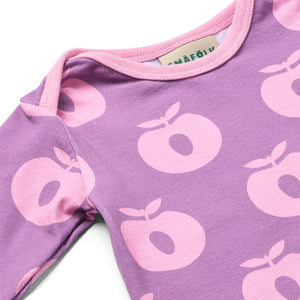 Apples Long Sleeve Long Legged Suit - Purple Iris-Smafolk-Modern Rascals