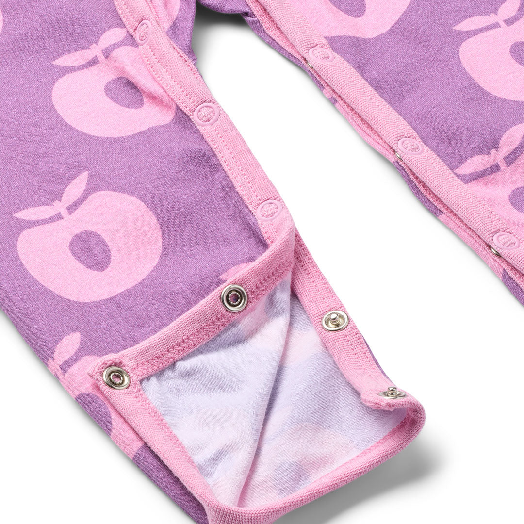 Apples Long Sleeve Long Legged Suit - Purple Iris-Smafolk-Modern Rascals