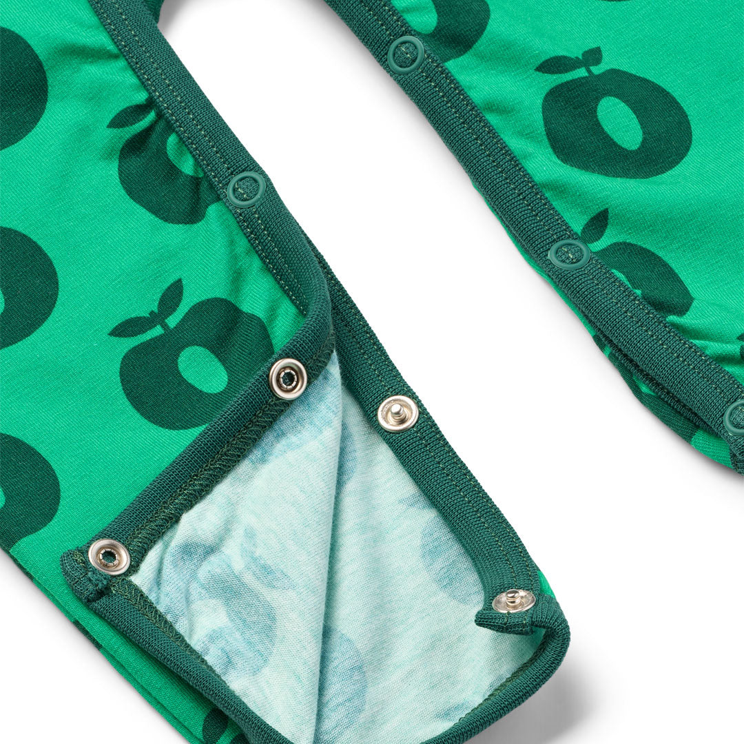 Apples Long Sleeve Long Legged Suit - Smafolk Green-Smafolk-Modern Rascals