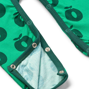 Apples Long Sleeve Long Legged Suit - Smafolk Green-Smafolk-Modern Rascals