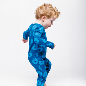 Apples Long Sleeve Long Legged Suit - Vivid Blue-Smafolk-Modern Rascals