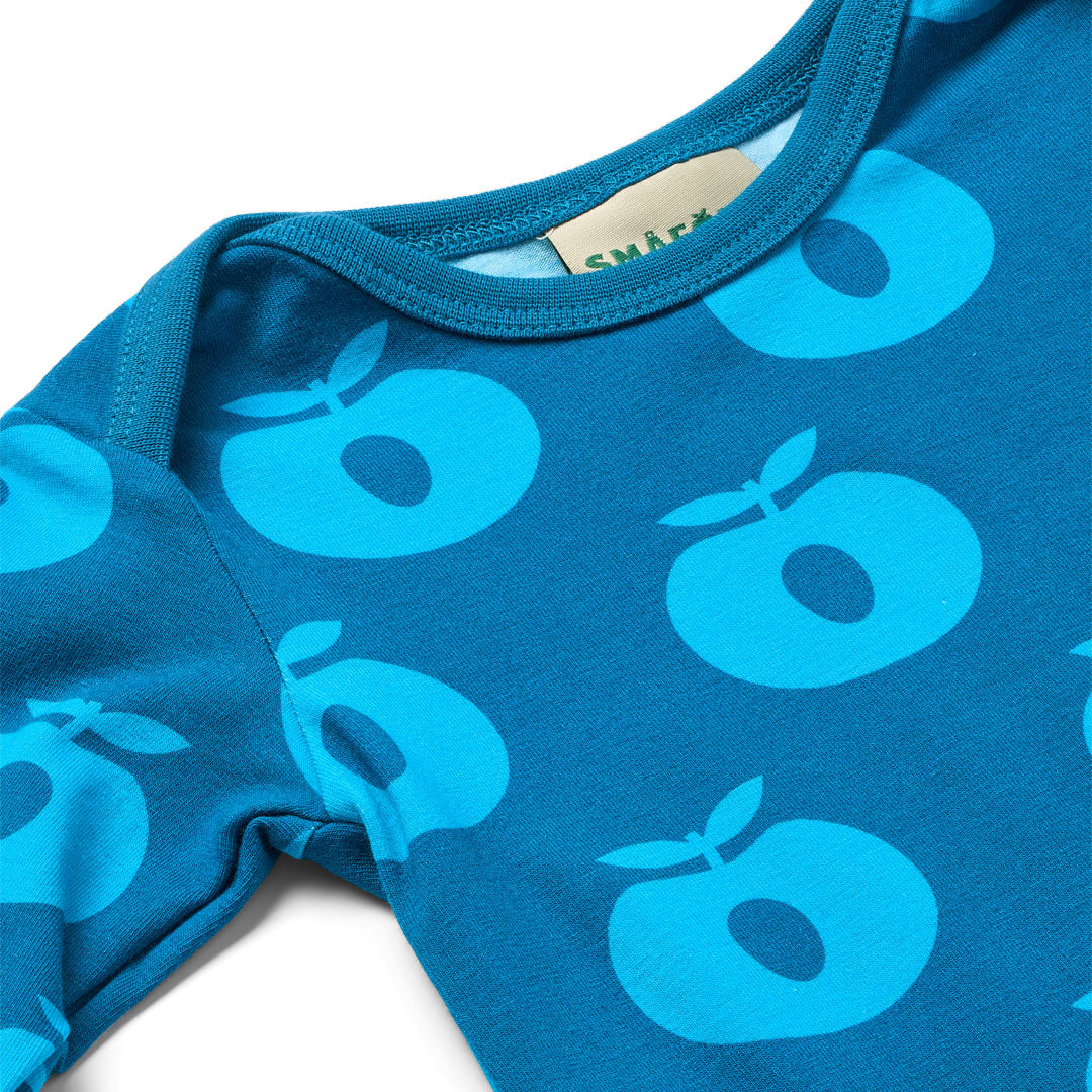 Apples Long Sleeve Long Legged Suit - Vivid Blue-Smafolk-Modern Rascals